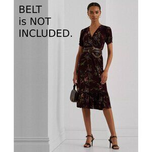 Lauren Ralph Lauren Jersey Dress Red Size 14 MSRP $165 *No BELT*